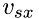 $v_{sx}$