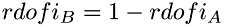 \[ rdofi_B = 1 - rdofi_A \]